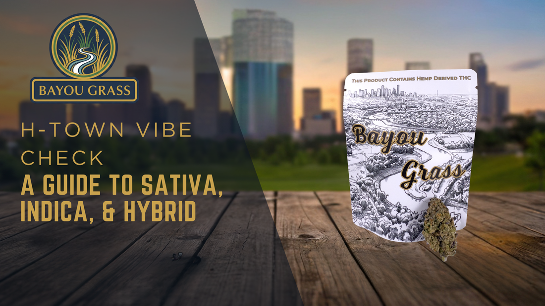 H-Town Vibe Check: A Guide to Sativa, Indica & Hybrid blog post by Bayou Grass