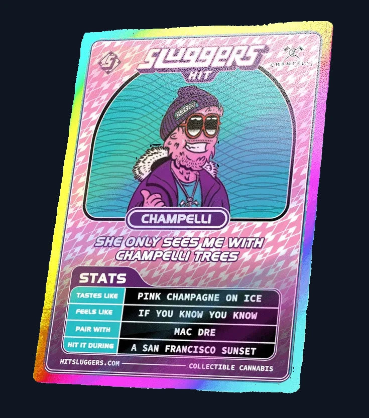 The collectible card from Sluggers Champelli Cassis pre-roll set.